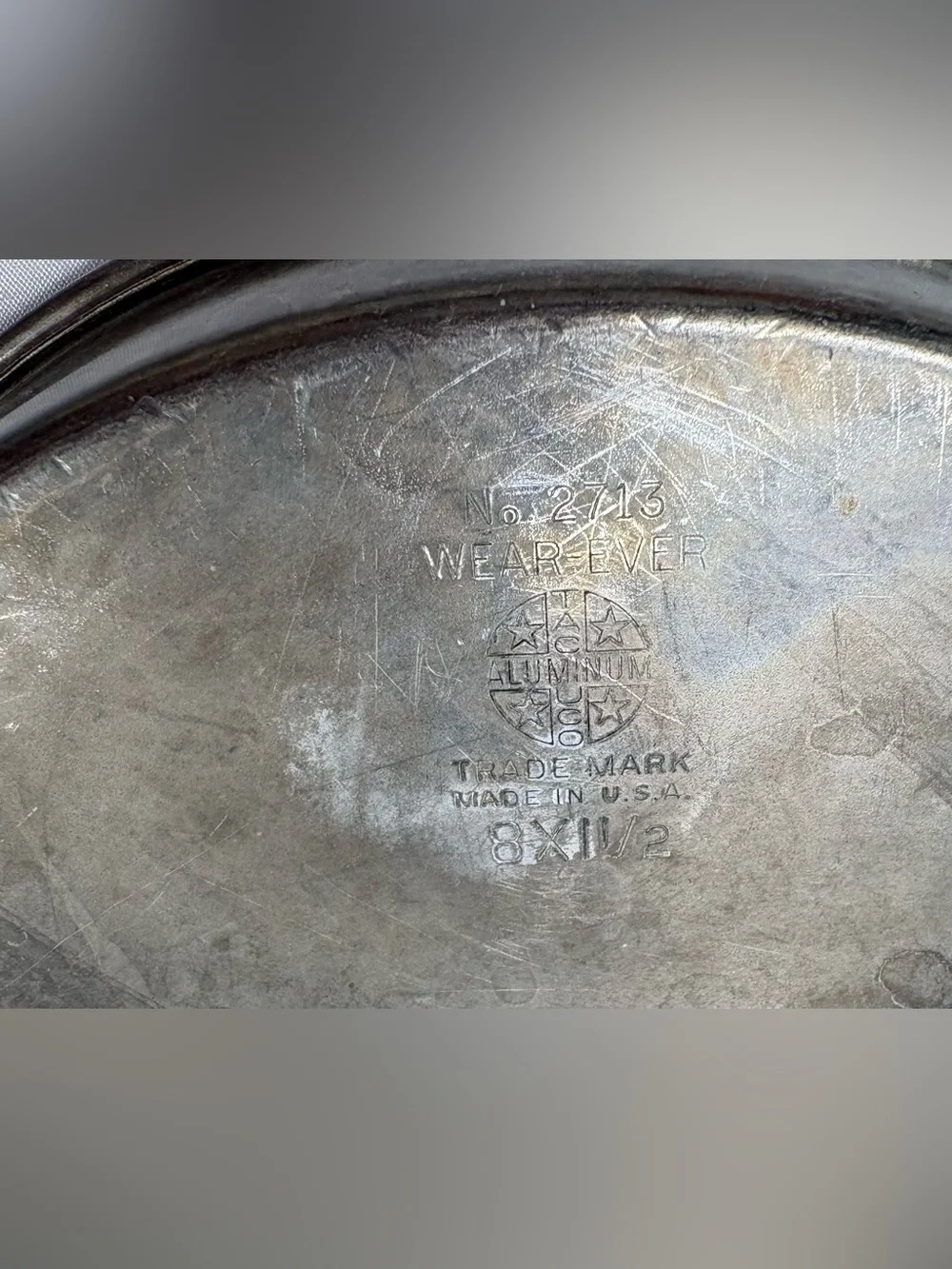 Wear-Ever 2713 Aluminum Round Layer Cake Pan USA 8”x1.5'' Made In USA (LOT OF 2)